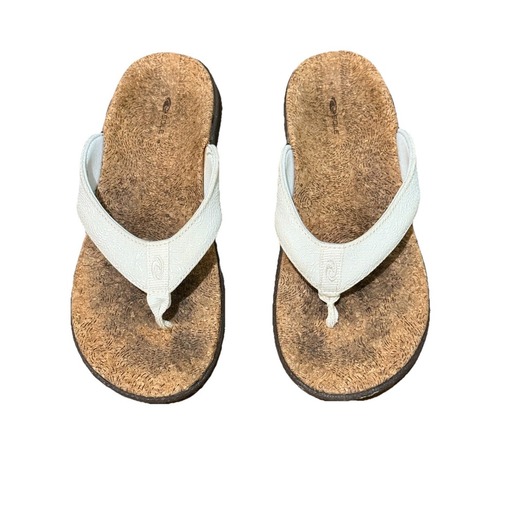SOLE Laguna Sandals Cork Thong Womens Recovery Sport Brown Flip Flops Size 7 EUC